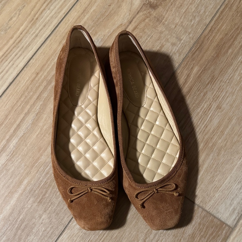 Veronica Beard Brown Suede Ballet Flats